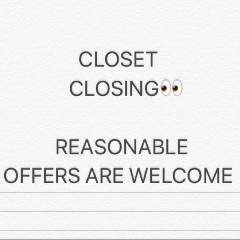 Closet closing sale!! 1 week sale!